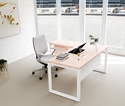 Mahmayi Vorm 136-18 White Modern Workstation Material-Melamine on MDF