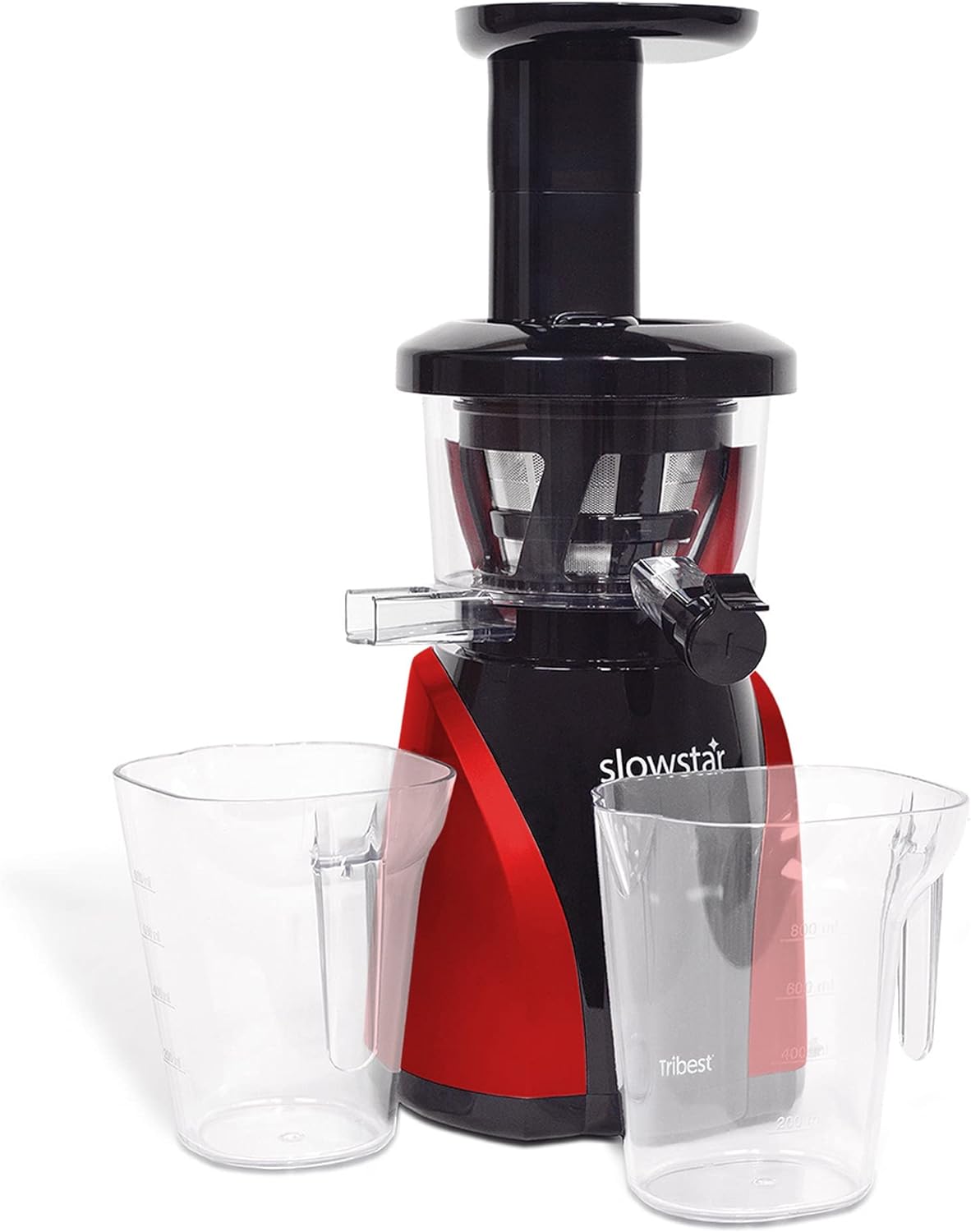 Tribest Slowstar SW-2000 Vertical Masticating Cold Press Juicer & Juice Extractor with Mincer, Red