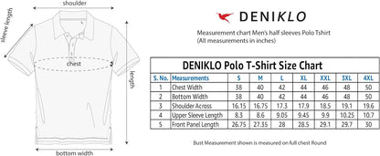 Deniklo Men's Polo Collar T-Shirt with Pocket & Logo DK 225