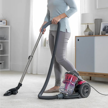 Hoover Power 7 Bagless Cyclonic Canister Vacuum Cleaner with HEPA Filter, Powerful Performance with 2400W for Home and Office, 4 Litre Large Capacity, Blue-Silver - HC84-P7A-ME