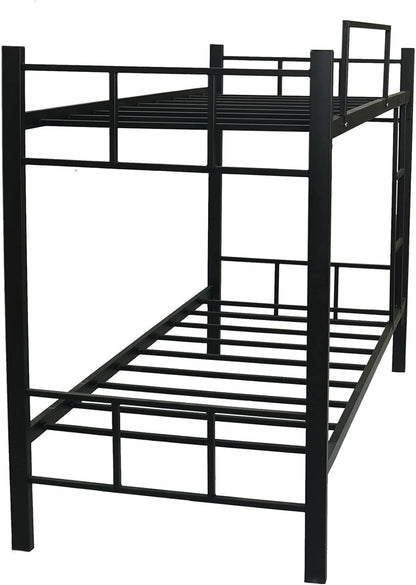 RIGID Steel Bed With Heavy Duty Metal Platform (Single Bed, Black)