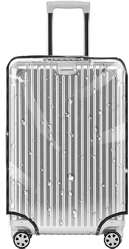 Homarket 1PCS Clear PVC Suitcase Cover Protectors, Travel Luggage Trolley Case Cover for 18"20"24"26"28" 30"32", Transparent Travel Luggage Cover Waterproof Dust-Proof Scratchproof