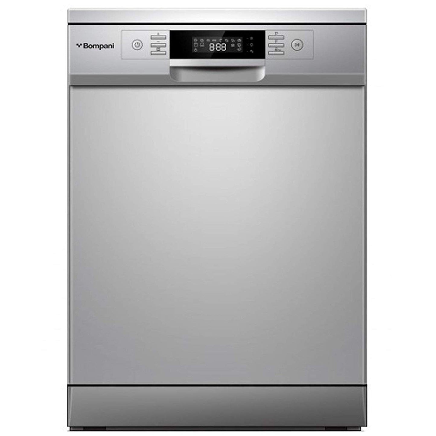 Bompani Free-Standing Dishwasher, 5 Programs, 12 Place Settings, LED Indicator, 1-Year Warranty – Efficient, Stylish, and Made in Turkey in Dark Silver Finish - BO5011