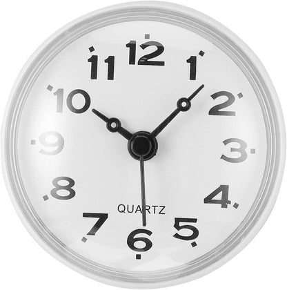 ELECDON Bathroom Shower Suction Cup Wall Clock Silent Waterproof Clock Quality Quartz Clock (White)