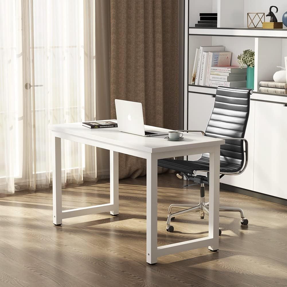 Mahmayi Renewed Modern Stylish Workstation Computer Desk for Home, Office, Living Room - Study Table - Office Furniture - 120 x 60CM - White