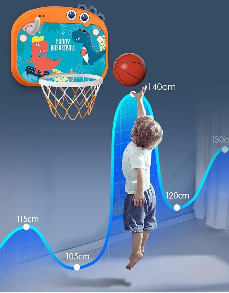 HALAYAYA® Kids Basketball Hoop Set Indoor Mini Basketball Hoop for Kids, Shooting Basketball Game with Net Ball and Pump, Sport Outdoor Bedroom Toys for Kids Birthday Gift (M)