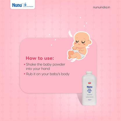 NUNU Baby Powder, 205g