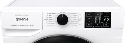 Gorenje WNEI14BS 10 Kg Fully Automatic Front Load Washing Machine, 16 Programs, Energy and Water Efficient, Stain Removal System, 1400 RPM, White, 1 Year Warranty