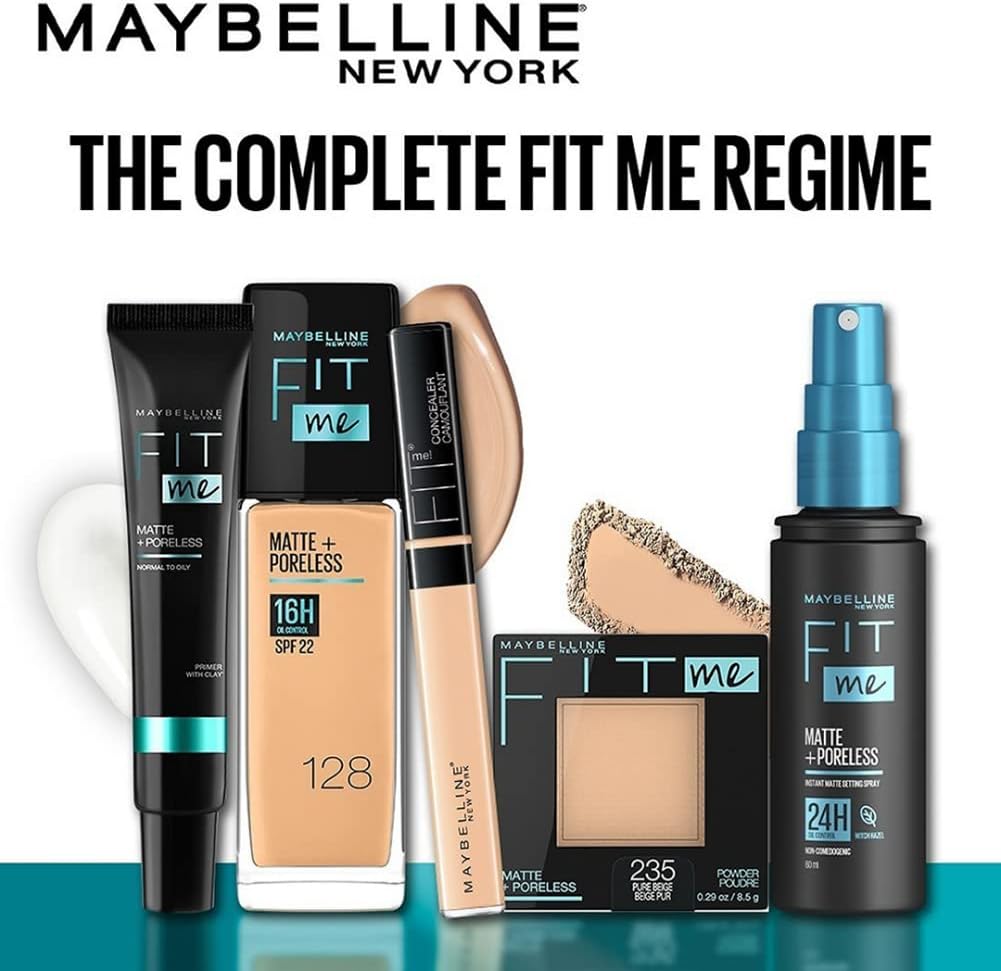 Maybelline New York Fit Me Matte+Poreless Liquid Foundation, 340 Cappuccino, 30 ml