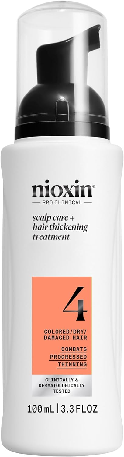 Nioxin System 4 Scalp & Hair Treatment, Color Treated Hair with Progressed Thinning, 3.4 oz