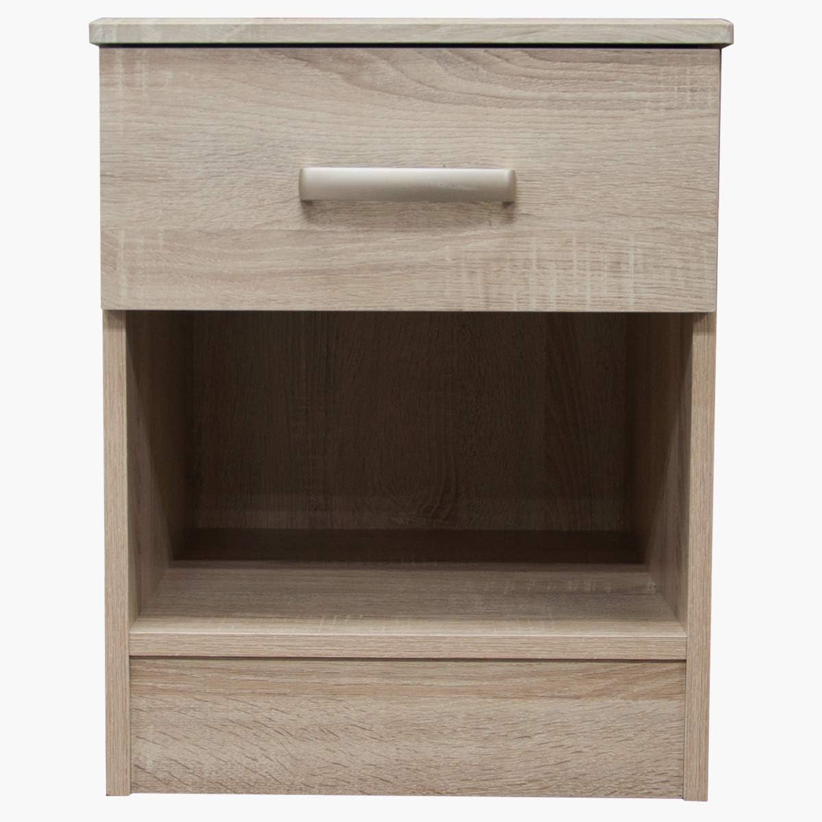 HomeBox Cooper 1-Drawer Night Stand, Sonoma Oak