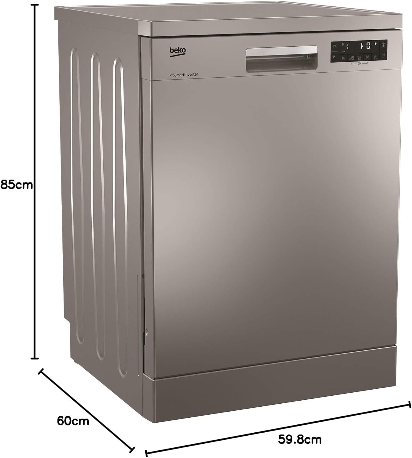 Beko Freestanding Dishwasher,15 Place Setting, with 8 Programmes,DFN28420S Silver, 1 Year Manufacturer Warranty