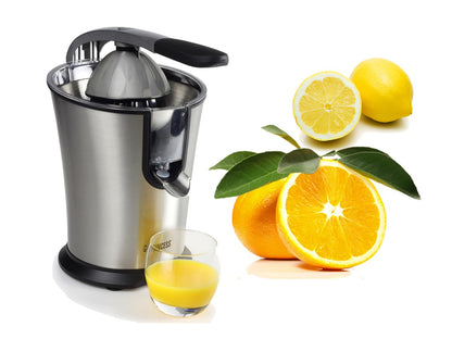 Princess Citrus Juicer Champion, 160 W, Professional Orange and Lemon Squeezer, Stainless Steel, Lever arm, Universal Cone for All Citrus Fruit, Non-drip system (exclusive)