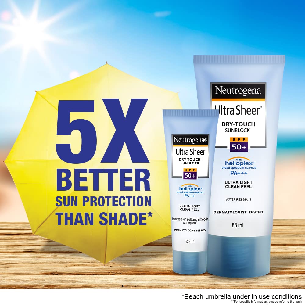 Neutrogena Ultra Sheer Dry Touch Sunblock, SPF 50+, 30ml