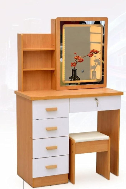 Modern Wooden Dressing Table With Mirror |Dressing Makeup Desk With Storage | Modern Design Bedroom Furnitures