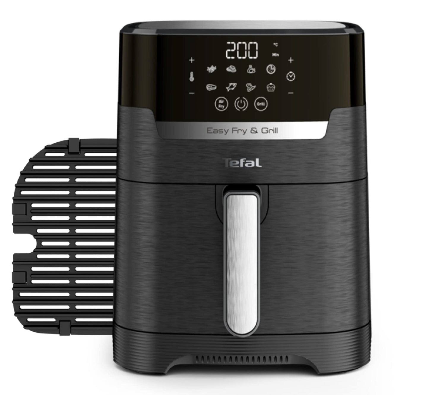 Tefal EasyFry Precision 2-in-1 Digital Air Fryer and Grill 4.2 Litre Capacity 8 Programs inc Dehydrator Black EY5058, 1550W