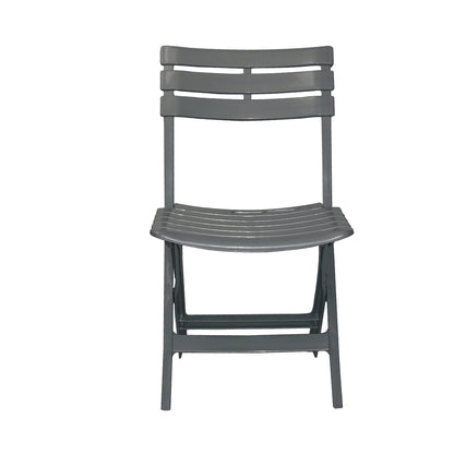 Esqube Folding Chair Patio And Outdoor Beach Chair Grey Color Pack Of 2