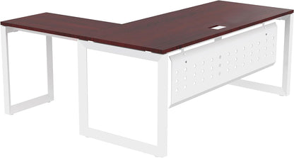 Mahmayi Vorm 136-18 White Modern Workstation Material-Melamine on MDF