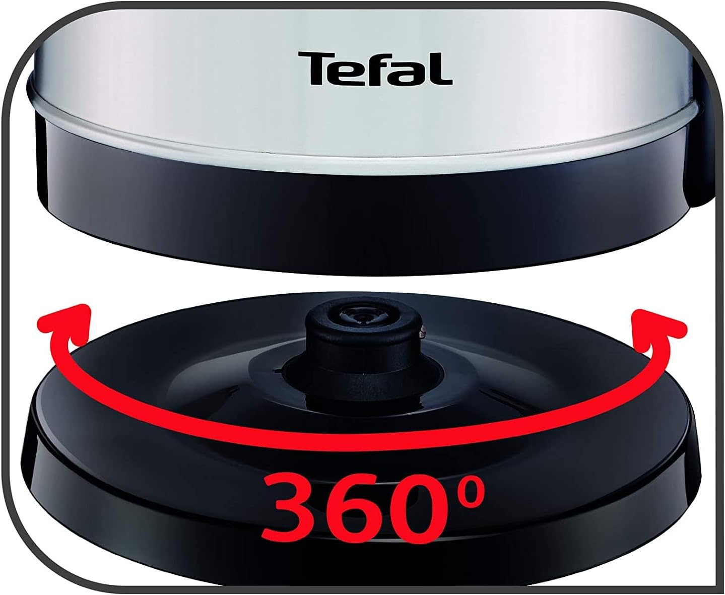 Tefal Kettle 1.7 litre, 2400 watts, with removable anti-scale filter,Black K0330827