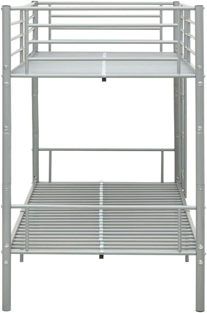 vidaXL Bunk Bed Grey Metal 90x200 cm