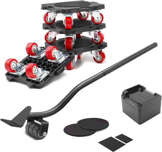 ONEON Furniture Mover with Wheels & Furniture Lifter Set, 360° Rotation Wheels Furniture Dolly, 660 Lbs Capacity, for Moving Heavy Furniture, Refrigerator, Sofa, Cabinet