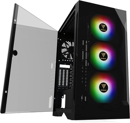 Game Sekret Apex Gaming PC, Ryzen 5 5500 Desktop Processor, RTX 3050 8GB OC GPU,16GB DDR4 Ram,1TB M.2 NVMe SSD, RGB 4 FAN Case-Black, Windows11 pro