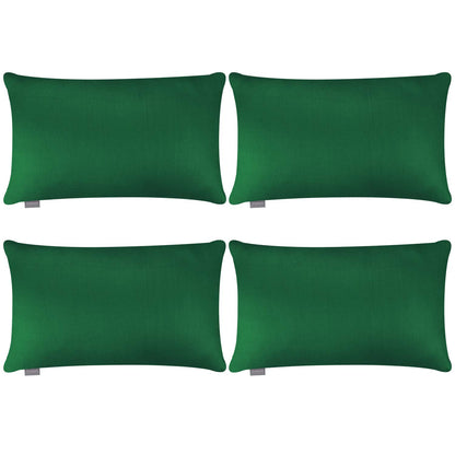 4-Pack 100% Cotton Comfortable Solid Decorative Throw Pillow Case Square Cushion Cover Pillowcase Sublimation Blank Pillow Covers(Cover Only,No Insert)(20x20inch/50x50cm, Christmas Green)