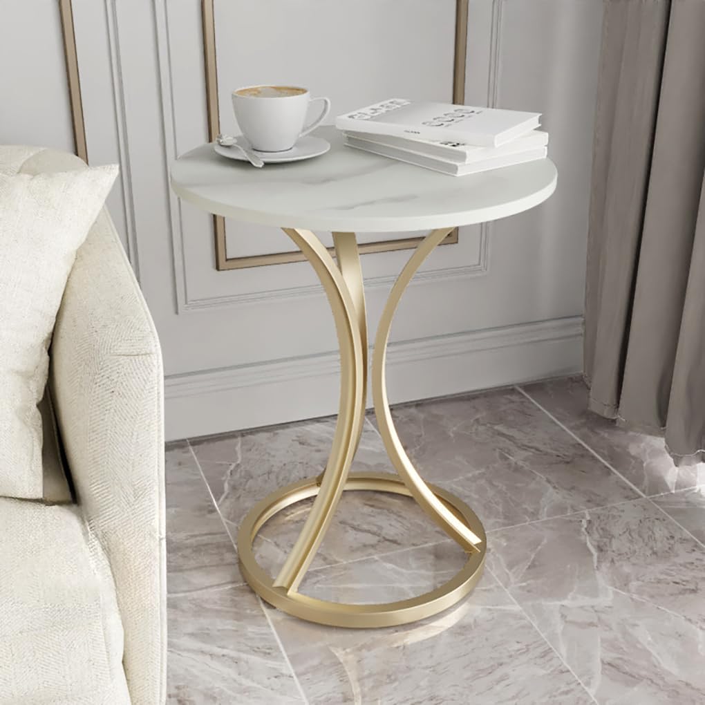 JOMILA Side Table Bedside Tables Coffee Tables Slate side table small coffee table marble living room sofa corner table creative balcony small round table side cabinet Tables (Round single leg)