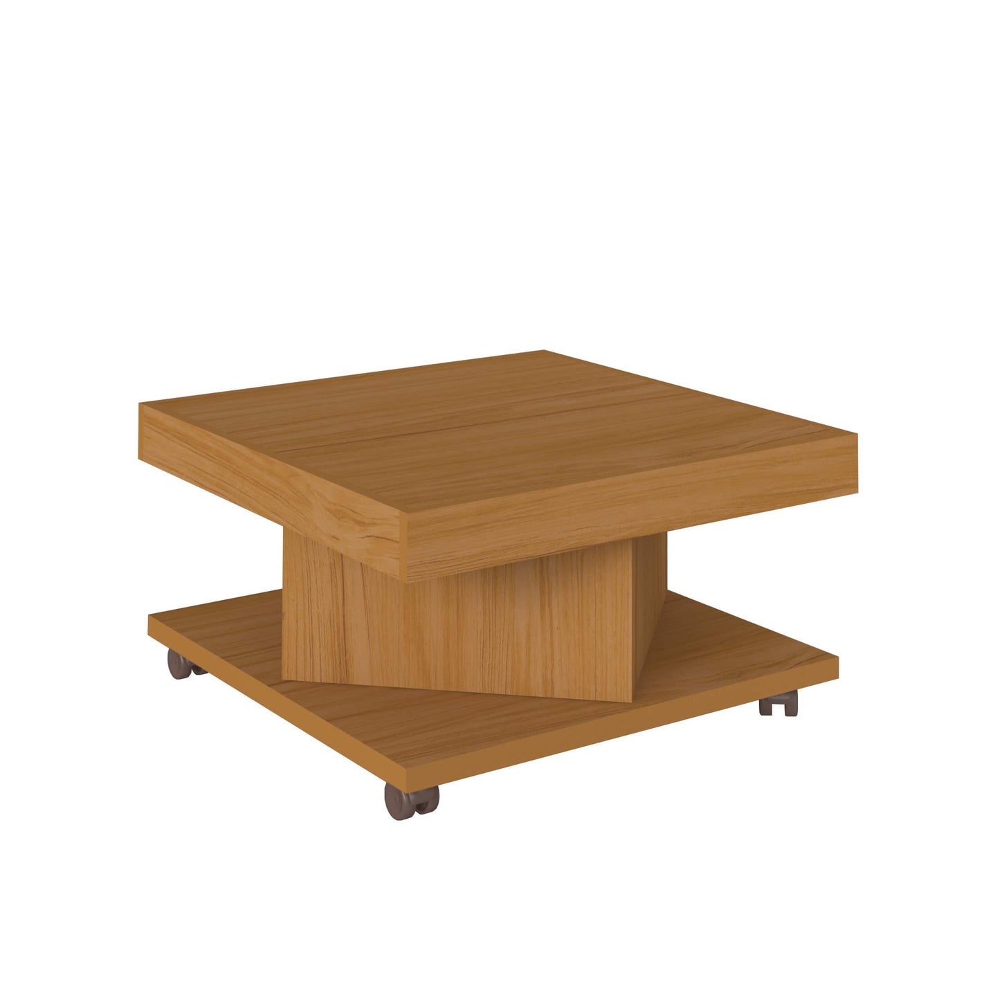 Artely Saara Coffee Table, Walnut Brown with Black - W 63 cm x D 63 cm x H 33.5 cm