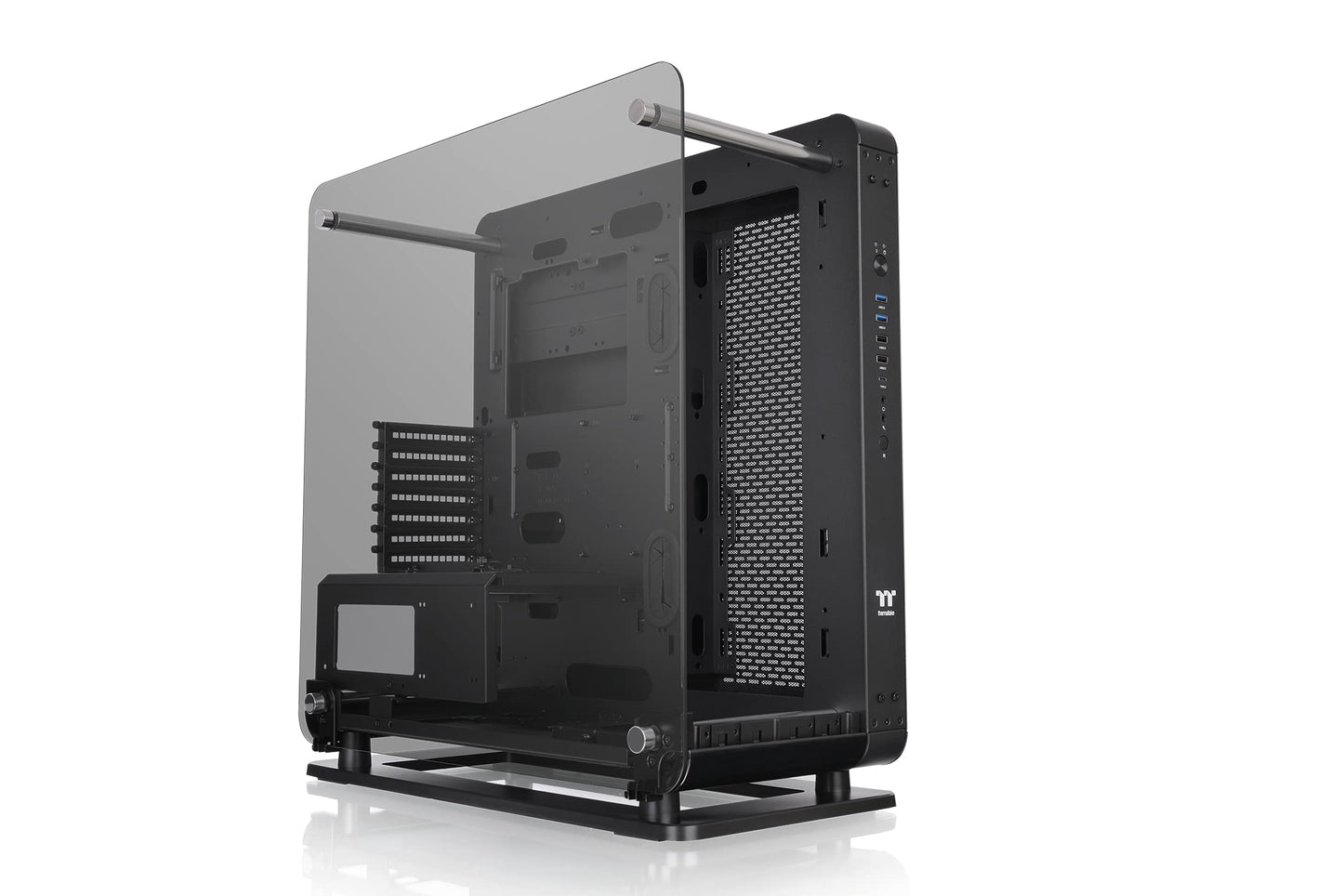 Thermaltake Core P6 TG Dual-Form Transformable/2-Way Layout ATX Mid Tower Computer Case - White, CA-1V2-00M6WN-00