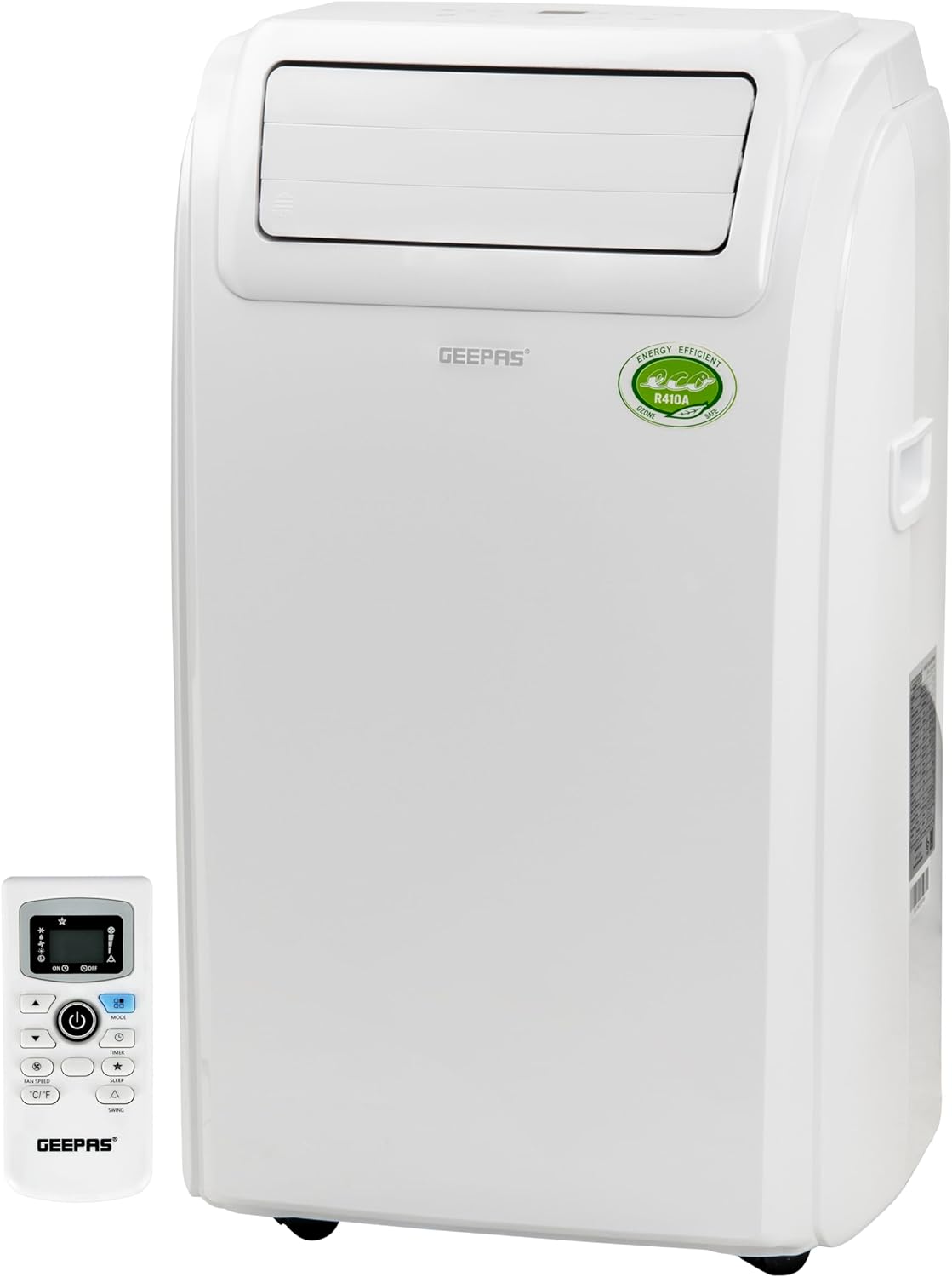 GEEPAS Portable Air Conditioner, Remote Control, GACP1216CU, |24hrs Timer, Digital Display Cooler with 0.4L Water Tank |1 Year Manufaturer Warranty