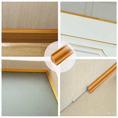 PVC Quadrant Trim,Skirting Board,Moulding Trim,Plastic Wall Corner Decoration Edging Strip Self Adhesive,Caulk Strip,Laminate Beading Anti-Mold Skirting Board,(5 Meters Long,27mm*20mm)