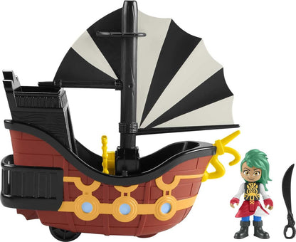 Fisher-Price Nickelodeon Santiago of the Seas Santiago figure & El Bravo pirate ship toy for preschool pretend play ages 3 years and up