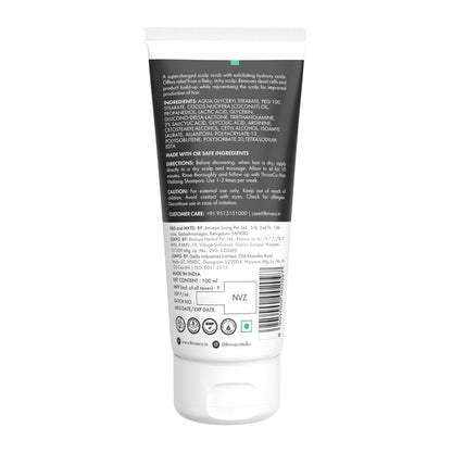 ThriveCo Aha Bha Pha Exfoliating Scalp Scrub, For Scalp Related Problems Like Dryness, Dandruff & Itchiness Provides Clean Scalp & Promotes Hair Growth 100Ml White