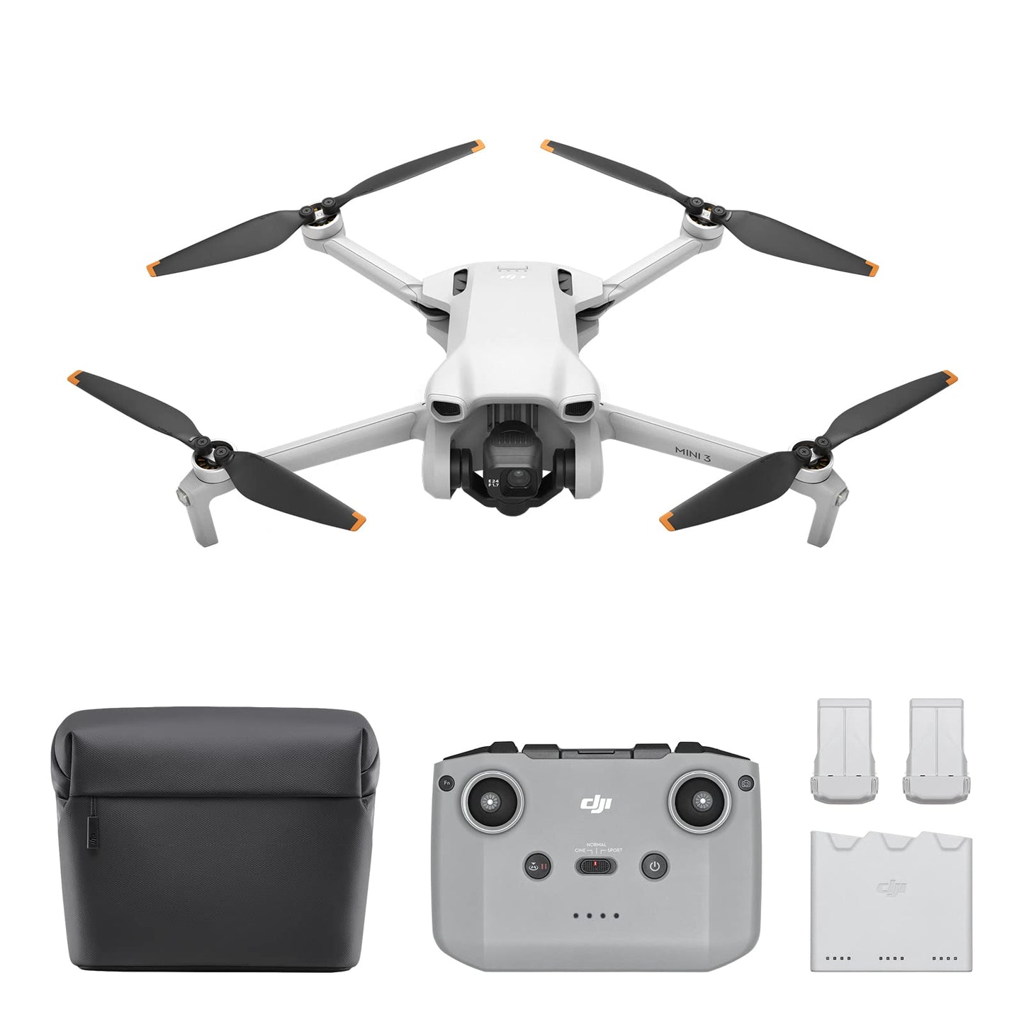 DJI Mini 3 Pro (DJI RC) Lightweight and Foldable Camera Drone 4K/60fps Video, 48MP Photo, 34-min Flight, Tri-Directional Obstacle Sensing, MOIAT Certified - UAE Version