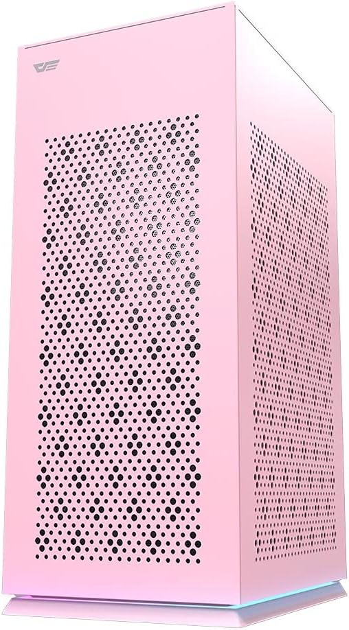 Computer component - Computer Cases & Towers - darkFlash DLH21 Computer Cases Mini Tower Type ITX Case PC Gaming Case SFX Shell Case With USB 3.0 Type-C Interface (pink)