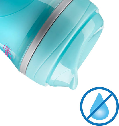 Chicco Insulated Rim Spout Trainer Spill-Free Baby Sippy Cup, 9 oz. in Green/Teal Ombre - Two Pack