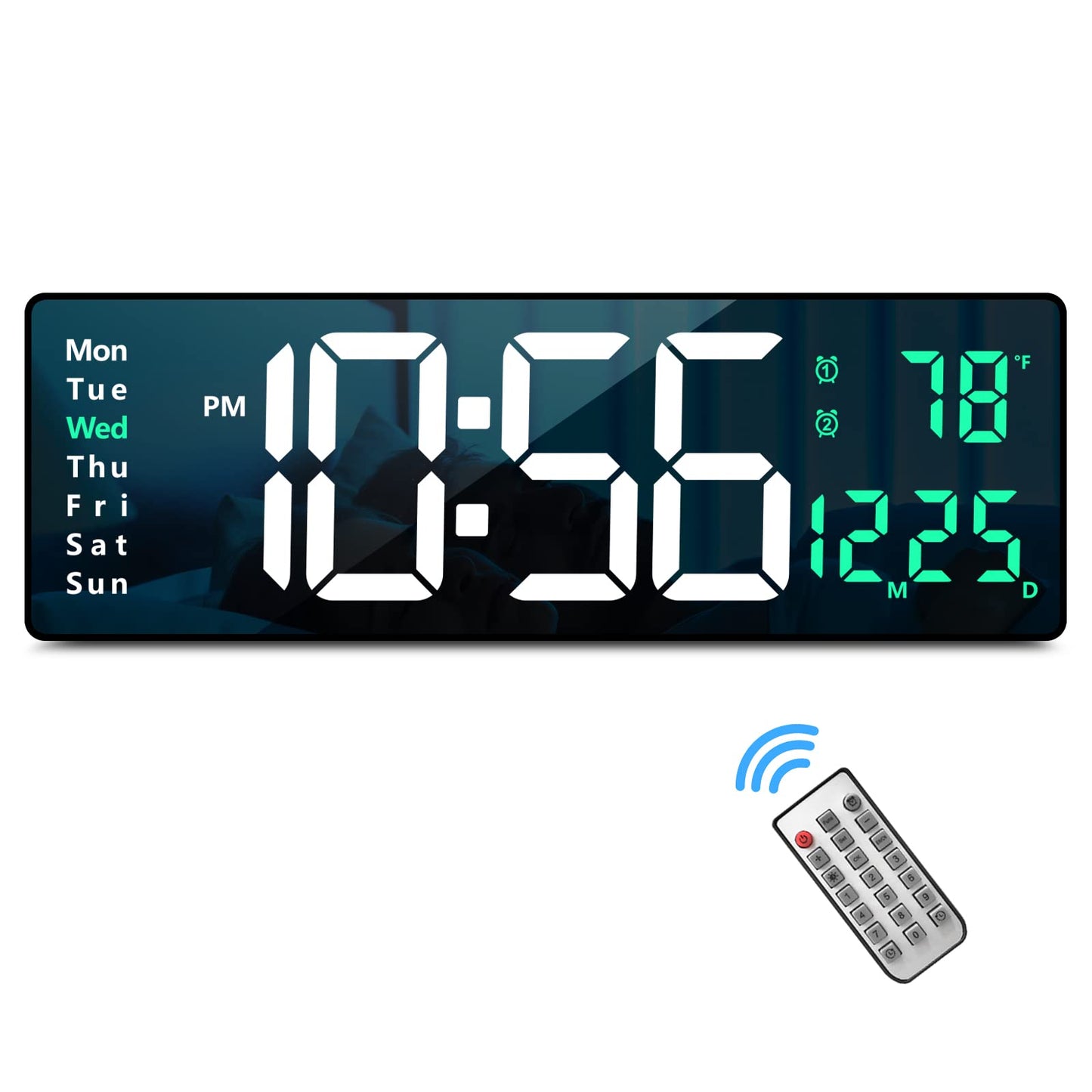 Digital Wall Clock Large Display, 16.2 Inch