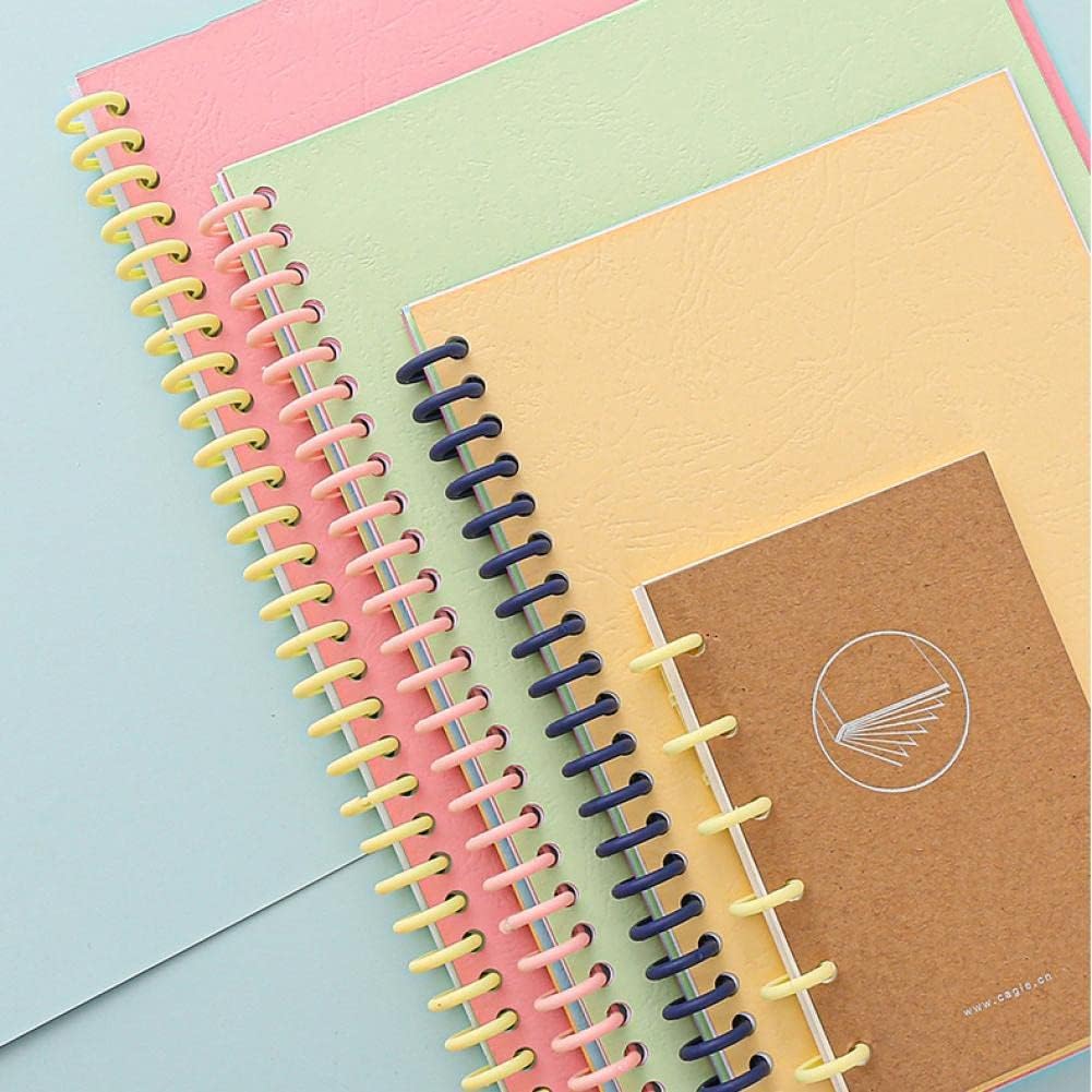 Goodern 12 Pack Spiral Binding Coils,Colored Coil Bindings Spines,Plastic Loop Wire Binding Spines,DIY Notebook Binding Spirals,Spiral Binding Rings for Teacher Student Document,School Office Supplies