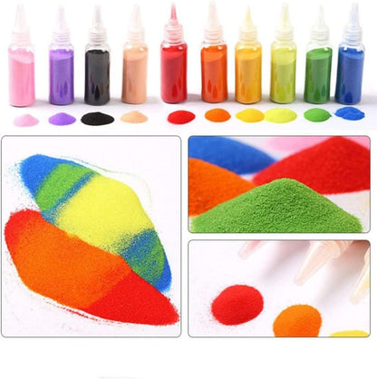 MumooBear 12Pcs/lot Kids DIY Sand Painting Toy Children Drawing Board Sets Bubble Handmade Picture Paper Craft Draw Art(Card Random)