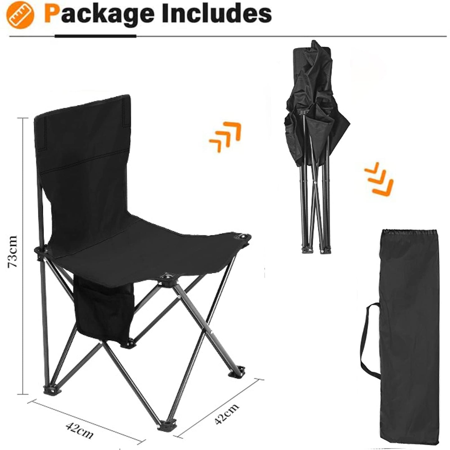 VUCATIN Camping Folding Chair Outdoor Beach Foldable Chair Ultralight Furniture Backpacking Chair with Wooden Handle Aluminum Bracket Stable Camp Chair for Outdoor Hiking,Fishing,Picnic,Travel