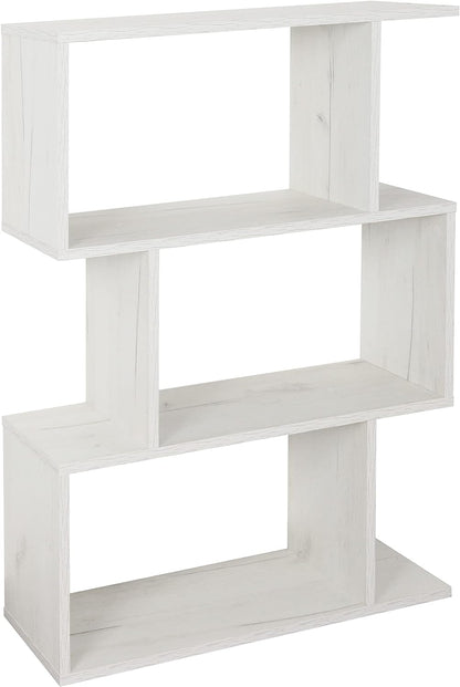 RICOO WM071-WM Shelf 129 x 70 x 25 cm, Standing Shelf, White Matt, Wooden Bookcase, Wall Shelf, Small Shelf, Shelves & Shelves, Narrow Shelf, Office Bookshelves, Small Shelf, Small Office Shelf