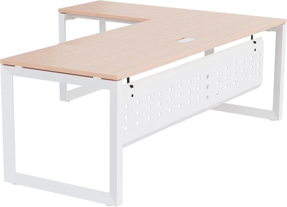 Mahmayi Vorm 136-18 White Modern Workstation Material-Melamine on MDF