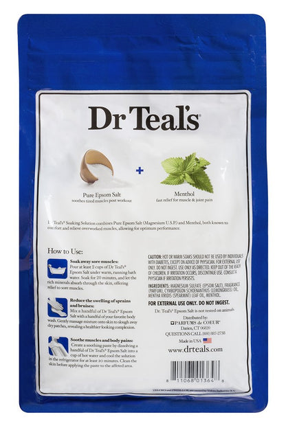 Dr Teal'S Epsom Relax Salt And Relief With Eucalyptus Spearmint, 1.36 KilogRAM