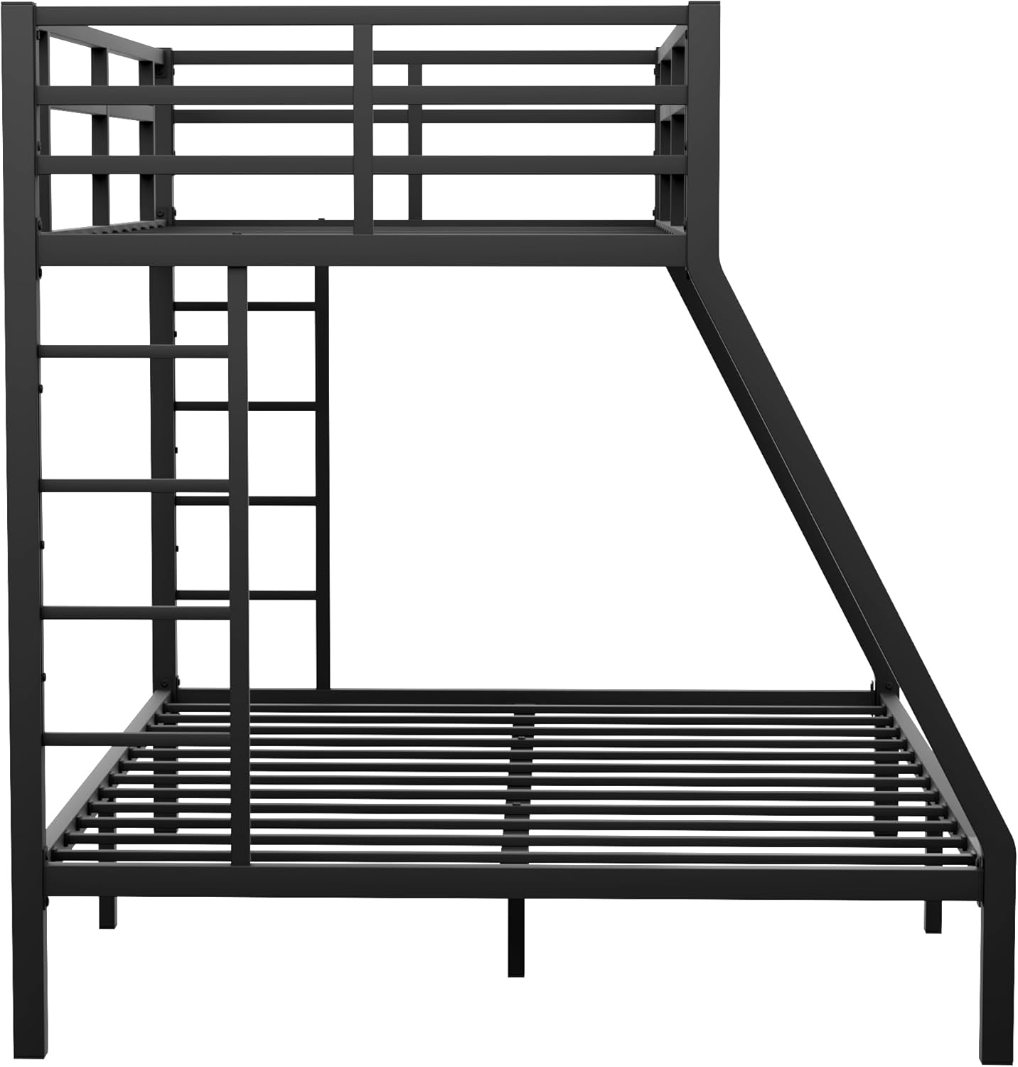 Bellemave Heavy Duty Bunk Bed for Adults, Twin XL Over Queen Bunk Beds with 2 Build in Ladder and Full Length Guardrail, Twin XL Over Queen Bunk Bed for Adults, Teens, Kids, No Box Spring Needed