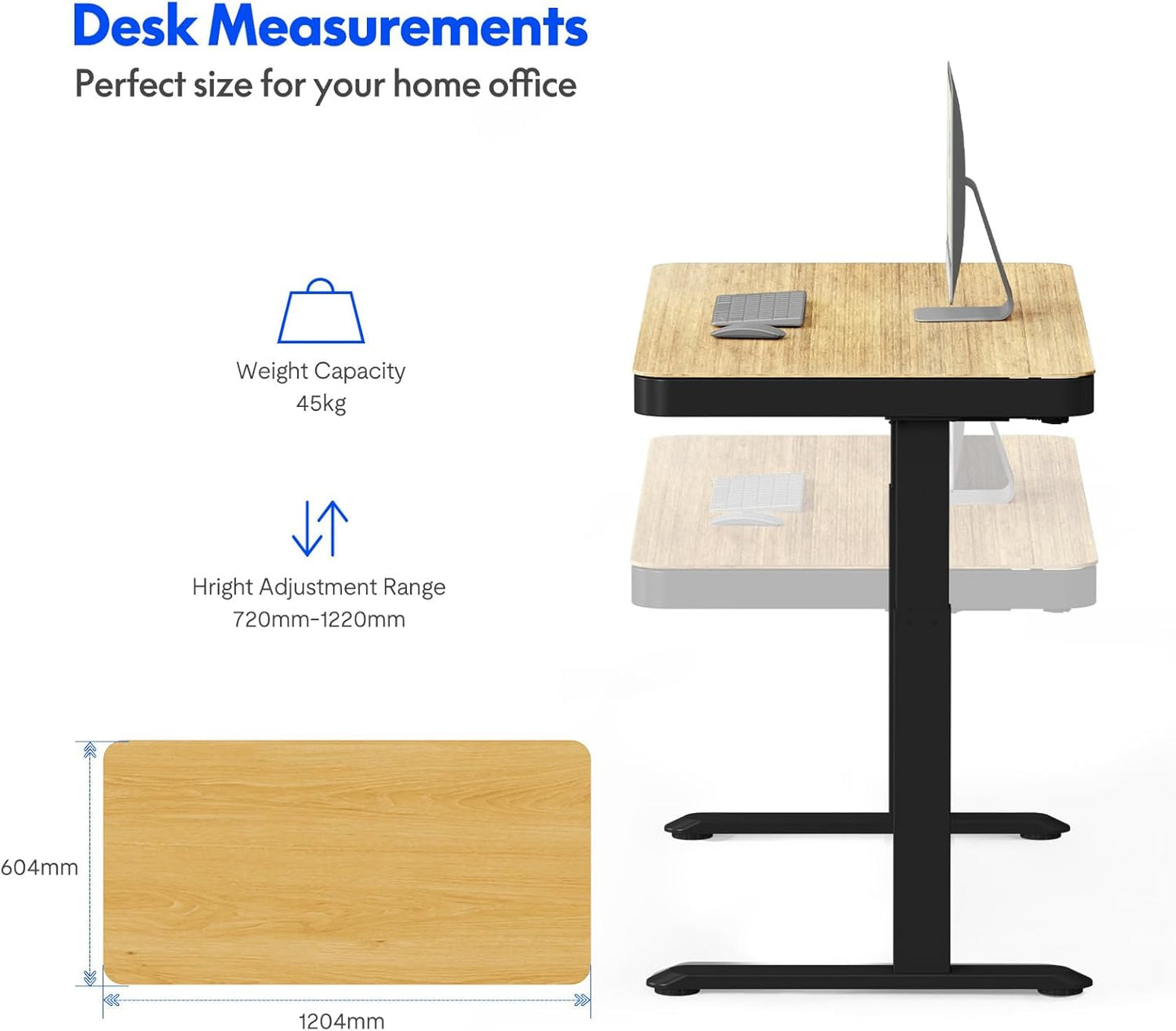 FLEXISPOT Electric Standing Desk, Height Adjustable Desk with Drawer 48 x 24 Inches White Desktop & Adjustable White Frame Quick Install Computer Workstation (USB Charge Ports, 4 Persets)