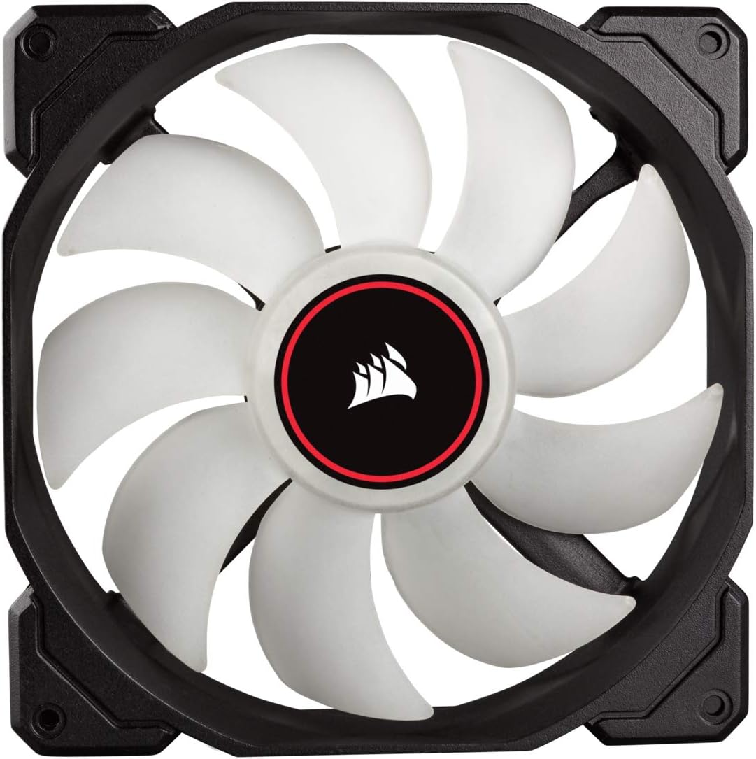 CORSAIR AF140 LED Low Noise Cooling Fan, Dual Pack - White, 140 mm