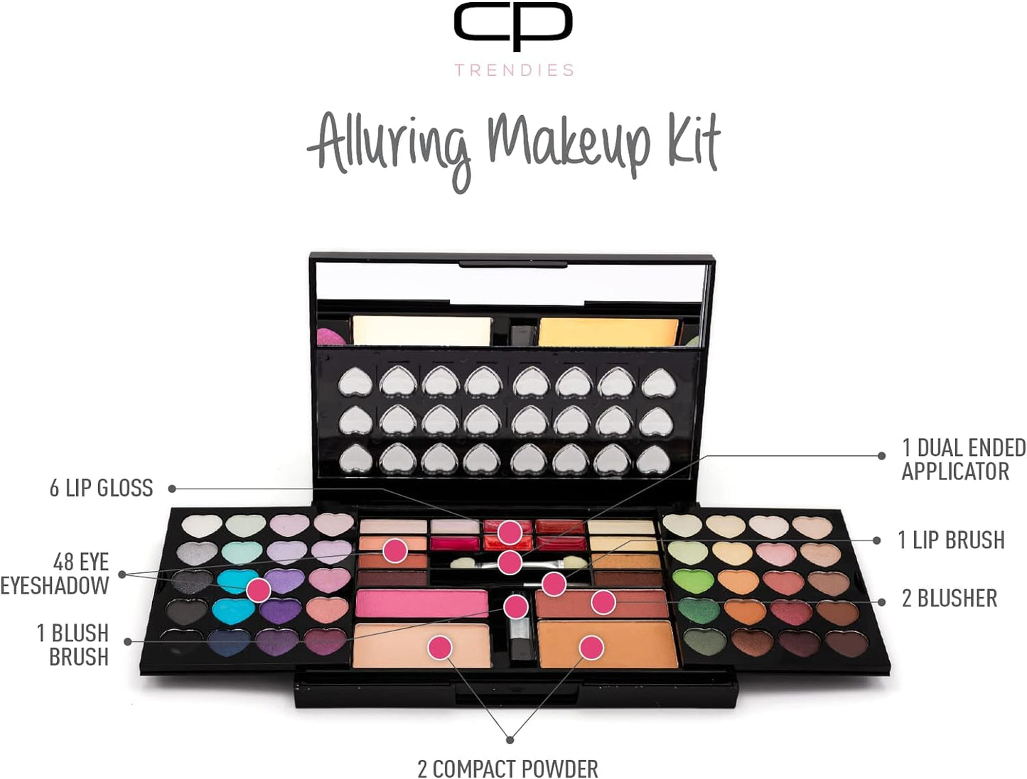 CP TRENDIES Makeup Kit 92 – STUNNING BEAUTY - Ultimate Color - Gift Set for Women/Girls | All-in-one Makeup Kit