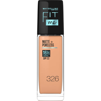 Maybelline New York Fit Me Matte+Poreless Liquid Foundation, 340 Cappuccino, 30 ml