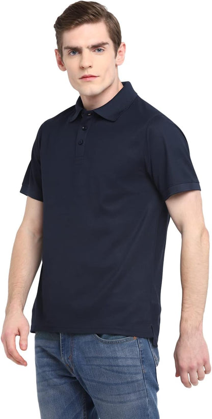 Deniklo Men's Solid Regular fit Polo Shirt